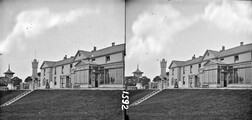 Ladies in crinolines with parasol in stereo - twice as nice!