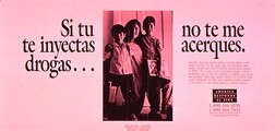 Si tu te injectas drogas... no te me acerques (If you inject drugs... don't get near me)