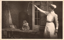 Nurse and a cat