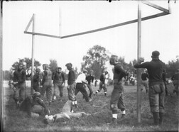 Goal line action at Miami-Wilmington football game 1911