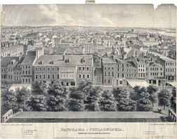 Panorama of Philadelphia from the State House steeple. North, c1838.