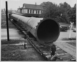 Magnolia Petroleum Company Smokestack in Transport (AC604-A07-001)