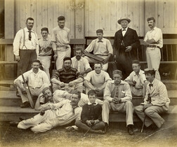 The Canadian Eleven cricket team, in Hamilton for a match with the American Eleven team. 1882.