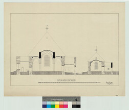 Paraisten kirkko, mittauspiirustus, 1912