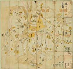 Antique map of Naniwa