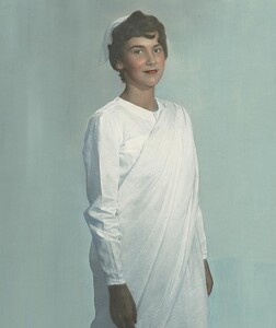 Nurse wearing uniform from Nepal