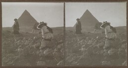 Mary and Kirsti Gallen-Kallela pictured by the Pyramid of Khafre (also known as Chephren) in late 1910.