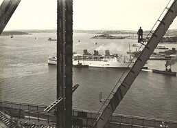 P.&O. R.M.S. Strathnaver from Sydney Harbour Bridge