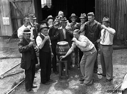 Launching of HMAS WARREGO II at Cockatoo Island Dockyard