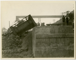 Toronto, Hamilton & Buffalo Railway derailment. Dundas. 1930-06-28.