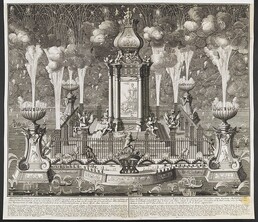 The BL Kingâ€™s Topographical Collection: "Afbeeldingh van het Theater met syn ornamenten en Constigh Vuurwerck, opgericht door ordere van haar Ed. Groot Mog: de Heeren Staten van Holland en West Vriesland = Figure du Theatre avec ses ornemens, et un Curieu