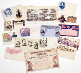 Civil War envelopes and letterhead.