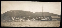 Mt Battie and shipyard 1902