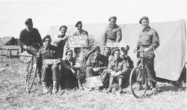 Canadian soldiers in camp