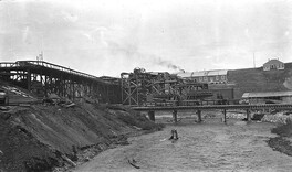 Industrial Facility with Bridge and River