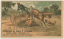 H. Jahke, wholesale & retail dealer in all descriptions of fresh & salt pork, hams, lard, tongues