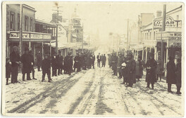 Hobart - Elizabeth Street, near Brisbane Street - snow on street - c1910s