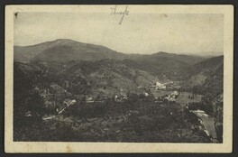 La VallÃ©e de l'ArdÃ¨che, vue gauche, en aval de Thueyts, cultures en terras
