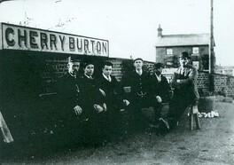 Staff at Cherry Burton railway station 1910 (archive ref DDX1544-2-2)