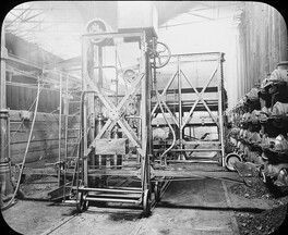 Belfast: 'Evolution of Lighting: Ireland'. Gas Works, mechanical stoker and drawer