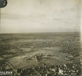 Aerial view of Citadel Hill looking northwest