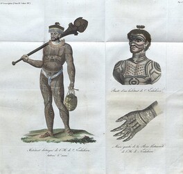 Tatouages d'un insulaire de Noukahiwa