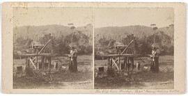 The old Emu Bridge, Captain Barry taking notes by William Pousty