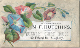 M. F. Hutchins with Quaker Shirt House