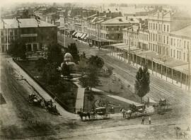 Gore Park and King Street, looking west. [ca. 1870]