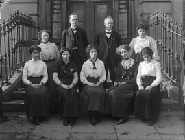 Delegation of demure determined  dames