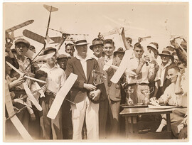 Prize-giving at glider club, Australia, c. 1930, Sam Hood