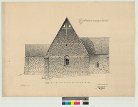 Hattulan kirkko, mittauspiirustus, 1915
