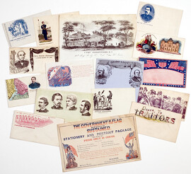 Civil War envelopes and letterhead.