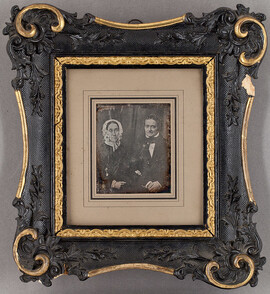 Daguerreotype. Portrait of a couple.