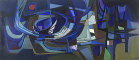 ComposiÃ§Ã£o Autor: Roberto Burle Marx Ano: 1972 TÃ©cnica: Ã“leo sobre tela DimensÃ£o: 130cm x 300cm