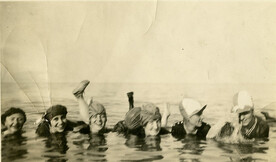 Swimming in the Hamilton Bay. 1920.
