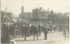 Hobart - Elizabeth Street - near Davey Street intersection - Anzac Day 1922