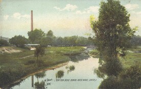 View from Bridge Showing Water Works