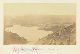 Launceston - River Tamar - View from Cataract Hill (1870)