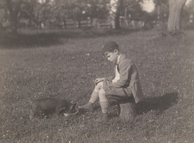 Feeding pig, 1922