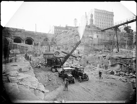 Wynyard Railway Station under construction, ca. 1926, Arthur Ernest Foster
