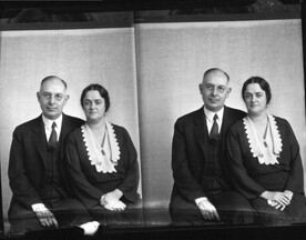 Passport photographs of Alfred H. Upham and his wife, 1932