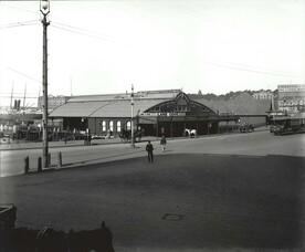 View of Circular Quay from Alfred St showing an electric tram in operation