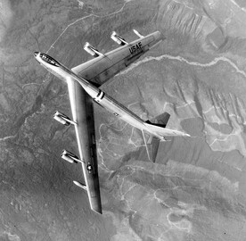 YB-52 Top In Flight