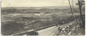Mt Wellington view of Hobart from scenic lookout - c1930s