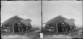 NPRA1890. Tsjuktsjere foran et telt [stereofotografi]