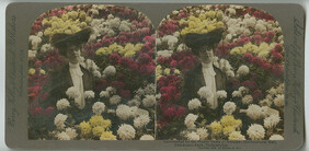 Surrounded by the flower gems of Autumn, Horticultural Hall, Fairmount Park, Philadelphia, Pa., U.S.A. c1908.