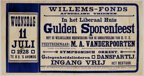 Affiche Willemsfonds Tienen, 1928