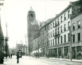 James Street North, west side, north of City Hall, 1890s