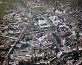 Eldon Square shopping centre nears completion, 1976